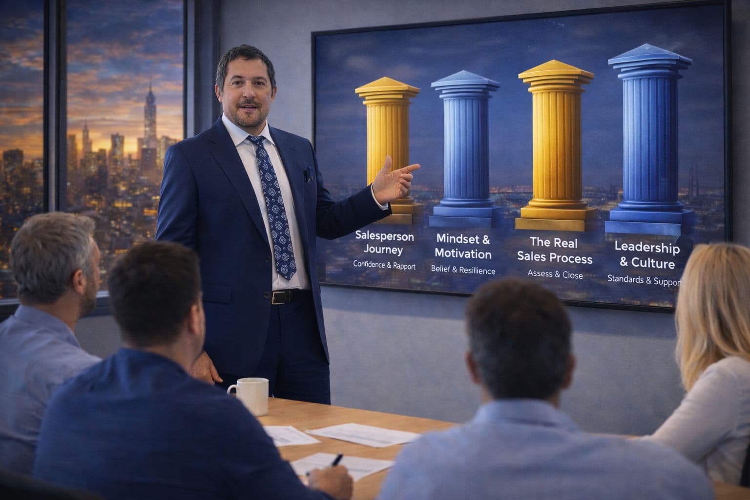Paul Smith presenting the 4 pillars